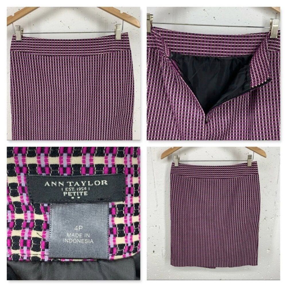 Lot of 3 Ann Taylor & Loft Women's Size 4P Petite 2 Skirts and Rust Dress - Picture 8 of 16